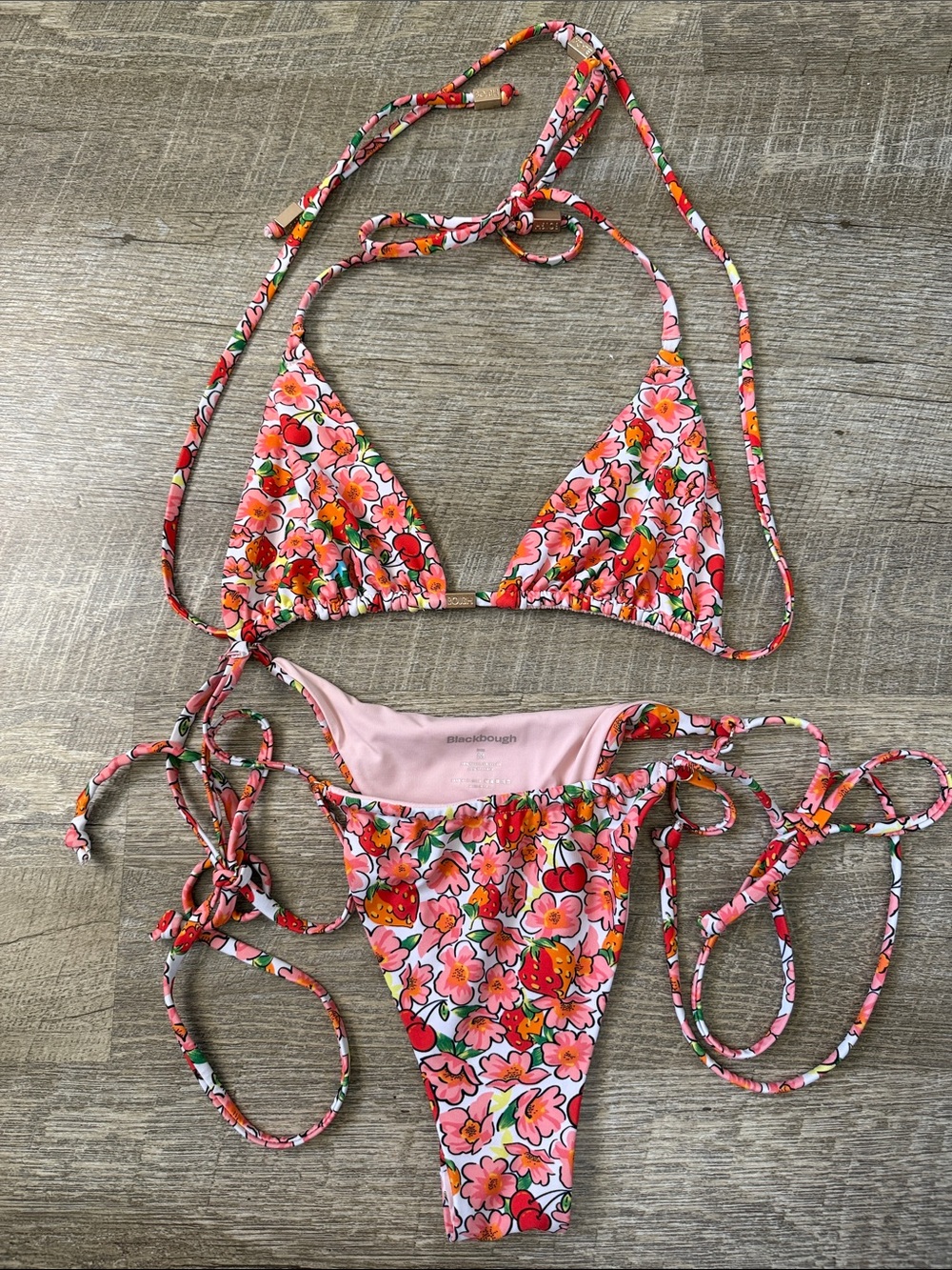 Blackbough Berry Cherry Bikini Set Size M